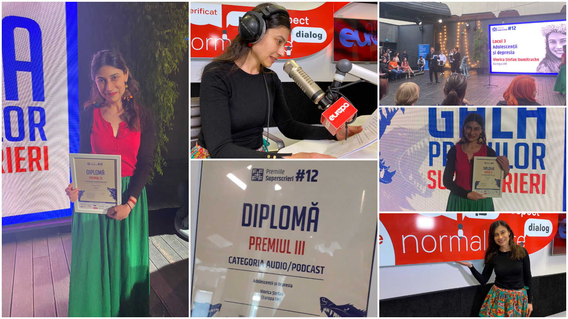Viorica Ștefan, reporter Europa FM, premiată la „Superscrieri” pentru reportajul „Adolescenții și depresia”