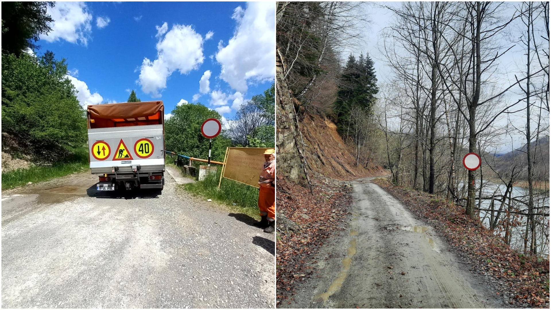 Hunedoara: Peste 100 de mașini cu peste 200 de persoane, blocate după ce aluviunile scurse de pe munte au blocat drumul