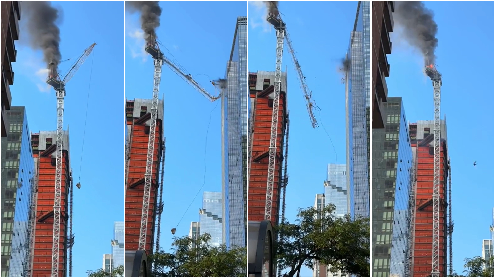 O macara din New York s-a prăbușit în stradă. Șase oameni au fost răniți