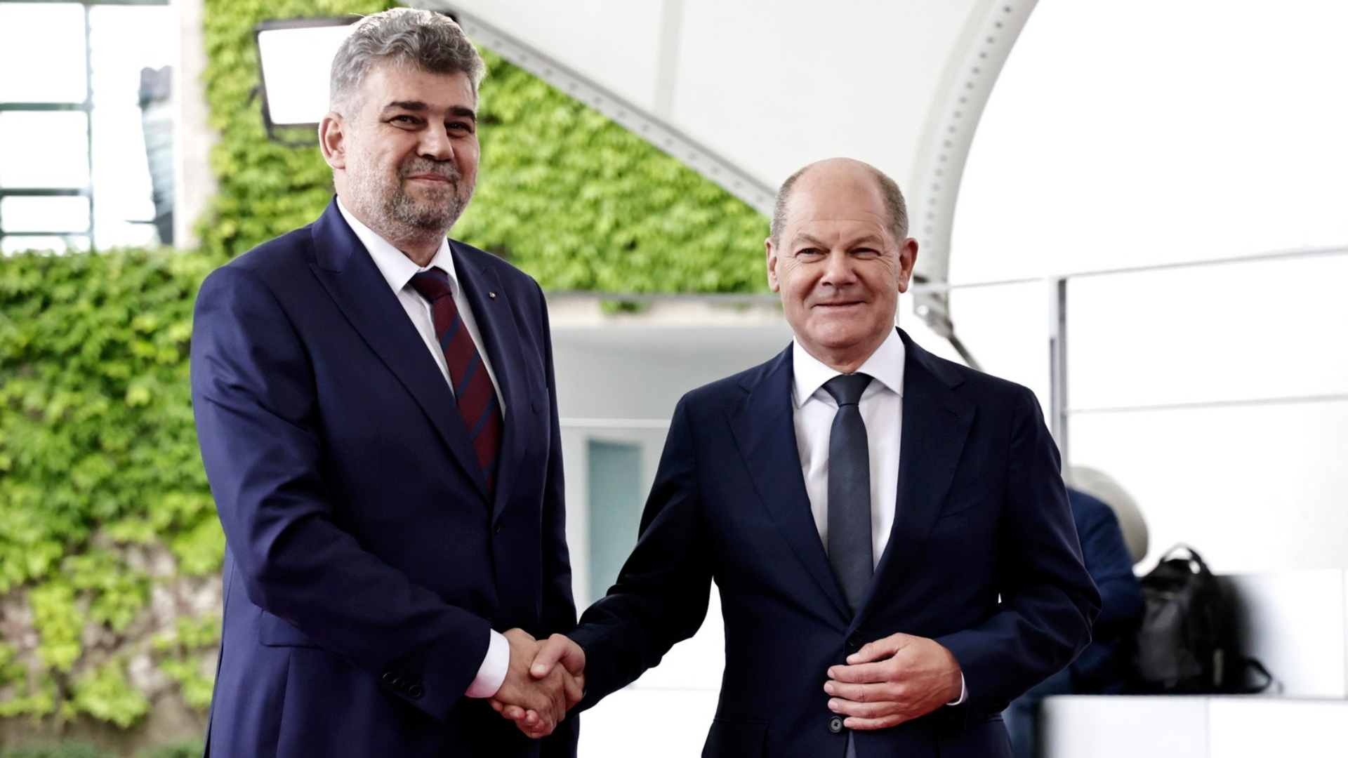 Marcel Ciolacu, în conferință cu cancelarul Germaniei: Cred că pe teritoriul României trebuie să existe trupe germane permanente