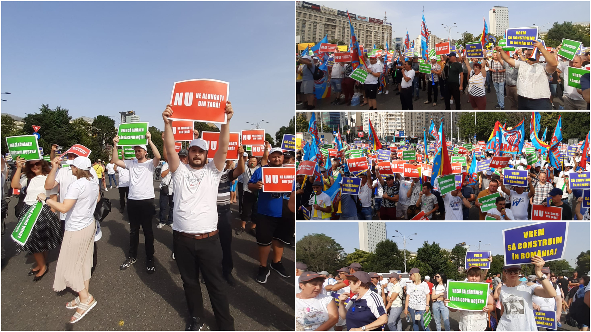 Angajații din construcții au protestat, miercuri, în fața Guvernului față de intenția de eliminare a facilităților fiscale din industria lor. „Și noi putem să blocăm șantierele țării”