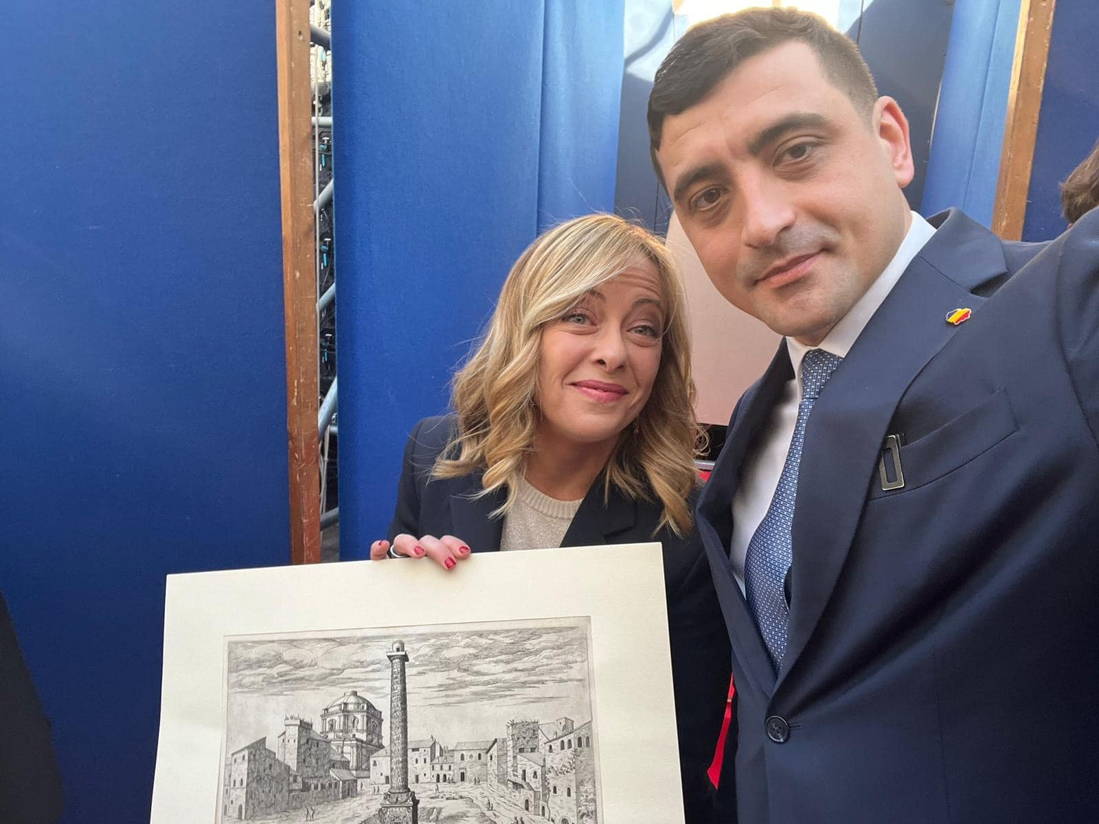 AUR se pregătește pentru europarlamentare: George Simion, fotografie cu Giorgia Meloni și audiență la Papa Francisc