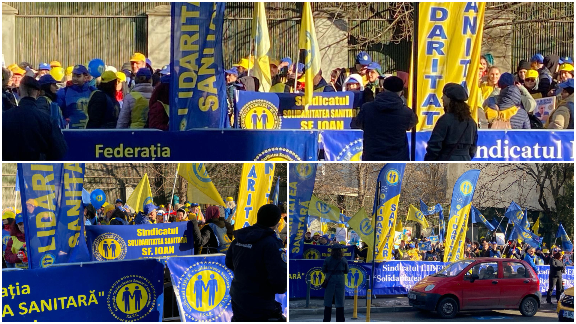 Un nou protest al Federației „Solidaritatea Sanitară”. Este ultimul miting în stradă înainte de greva generală, avertizează sindicaliștii din sănătate : Europa FM