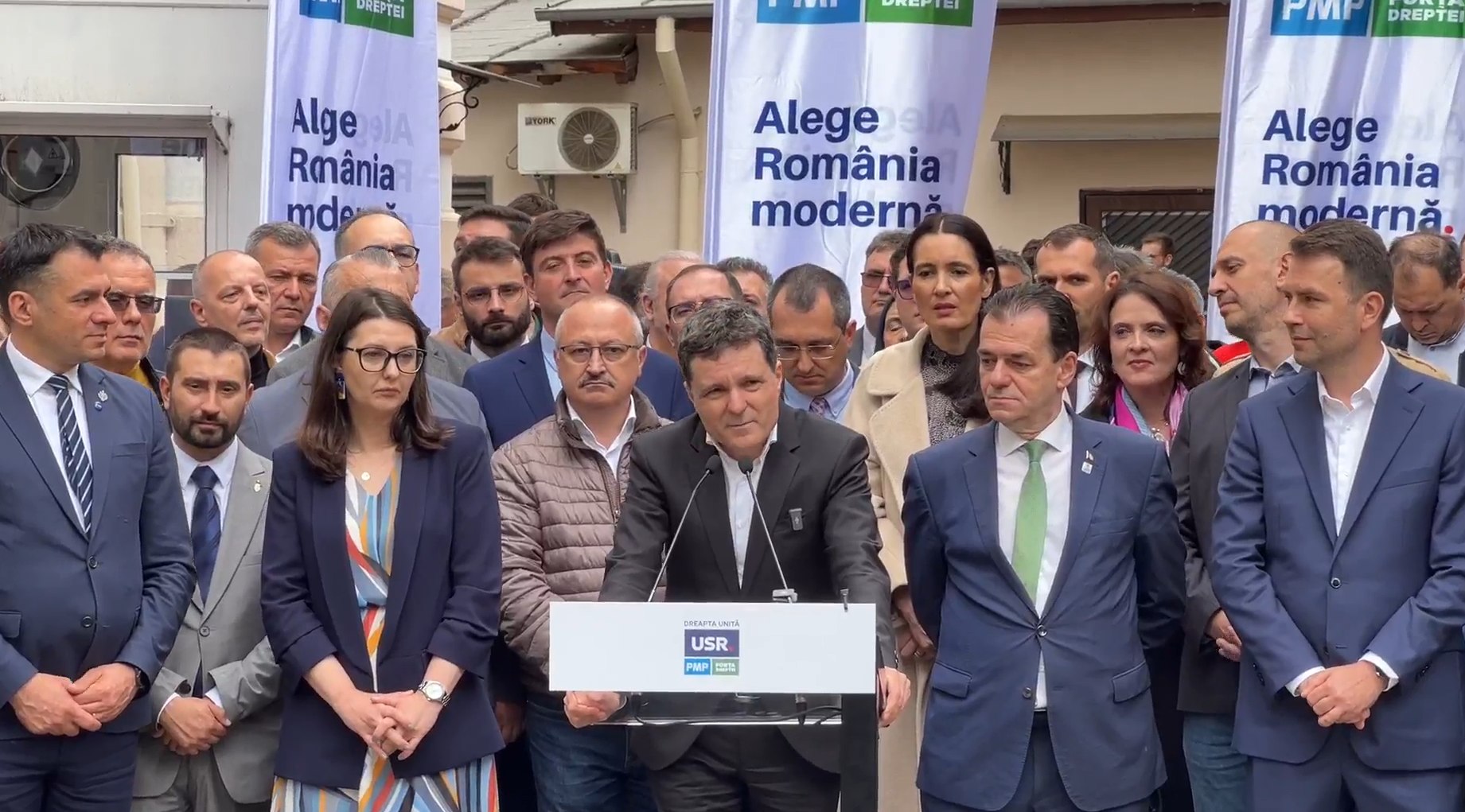 Nicuşor Dan şi Dreapta Unită au depus candidaturile la Bucureşti. Ce mesaj i-a transmis edilul lui Piedone