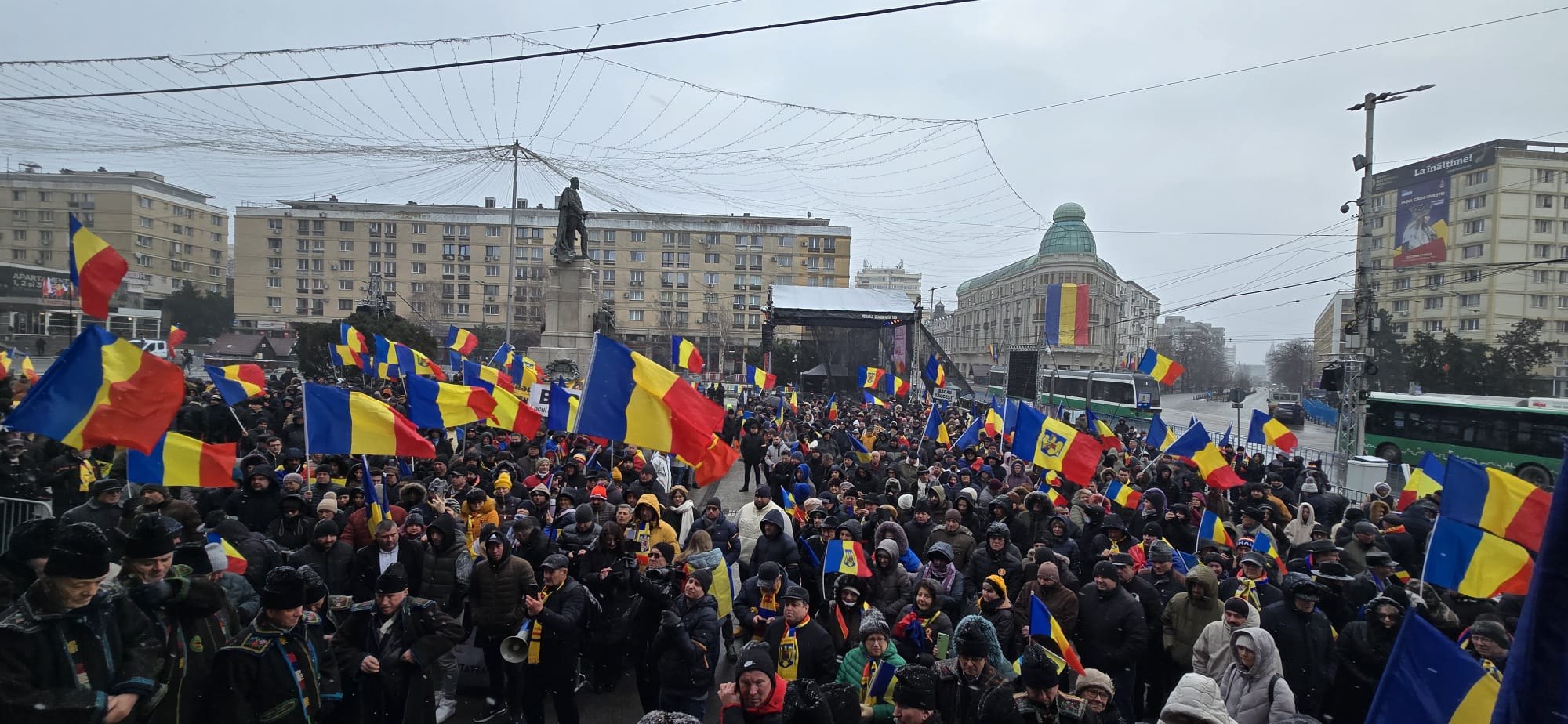 Marș de Ziua Unirii la Iași. AUR susține că a adunat peste 2.000 de persoane. Petrișor Peiu: „A început un drum care nu s-a sfârșit încă”