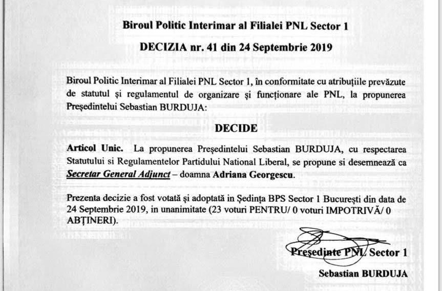 Avocata liberală Adriana Georgescu, prinsă în flagrant că lua mită 60.000 de euro, a fost Secretar General Adjunct la PNL Sector 1, București : Europa FM