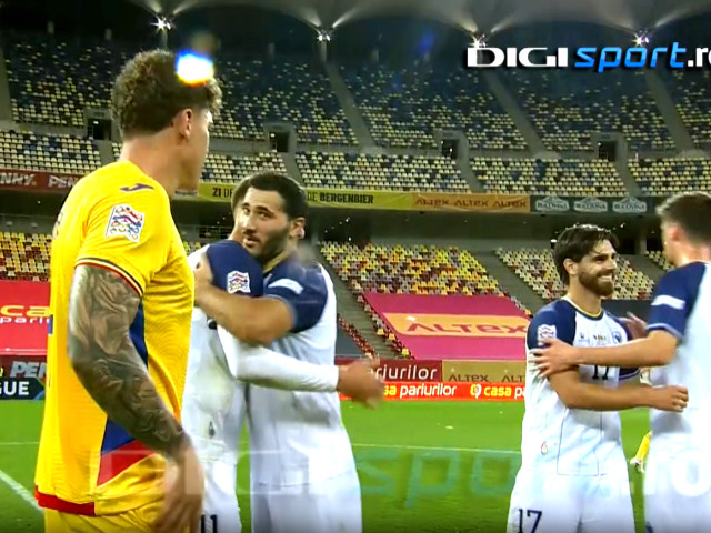 Camerele l-au filmat: un „Tricolor” a râs cot la cot cu un adversar, imediat după 2-4 cu Bosnia!